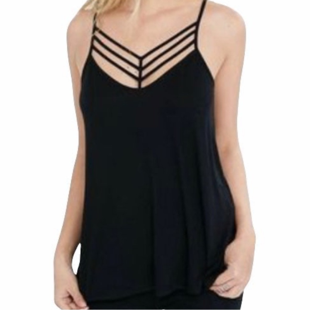 Express Black Strappy Tank Top